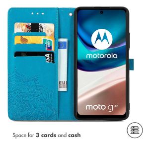 iMoshion Mandala Bookcase Motorola Moto G42 - Turquoise