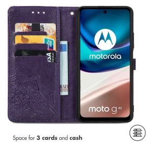 iMoshion Mandala Bookcase Motorola Moto G42 - Paars