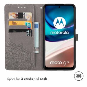 iMoshion Mandala Bookcase Motorola Moto G42 - Grijs