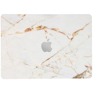 iMoshion Laptop Cover MacBook Air 13 inch (2022) / Air 13 inch (2024) M3 chip - A2681 / A3113 - White Marble