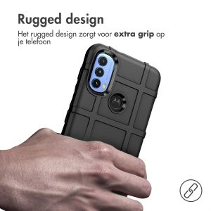 iMoshion Rugged Shield Backcover Motorola Moto E20 / E30 / E40 - Zwart