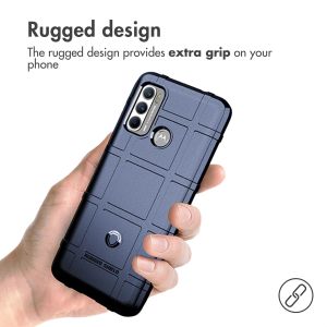iMoshion Rugged Shield Backcover Motorola Moto G60 - Blauw