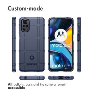 iMoshion Rugged Shield Backcover Motorola Moto G22 / E32 / E32s - Blauw