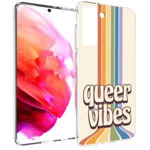 iMoshion Design hoesje Samsung Galaxy S21 FE - Rainbow Queer vibes