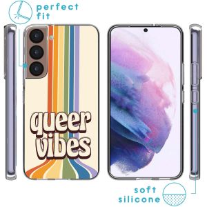 iMoshion Design hoesje Samsung Galaxy S22 - Rainbow Queer vibes