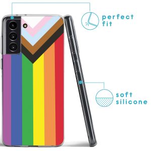 iMoshion Design hoesje Samsung Galaxy S21 FE - Rainbow flag