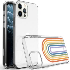 iMoshion Design hoesje iPhone 12 (Pro) - Rainbow