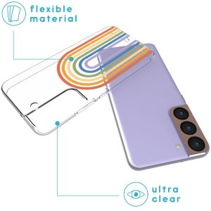 iMoshion Design hoesje Samsung Galaxy S22 - Rainbow