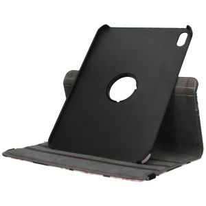 iMoshion 360° Draaibare Design Bookcase iPad 10 (2022) 10.9 inch - Blossom Watercolor Black