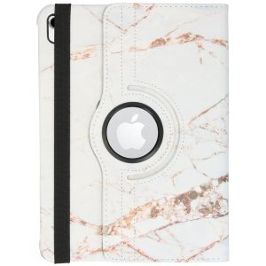 iMoshion 360° Draaibare Design Bookcase iPad 10 (2022) 10.9 inch - White Marble