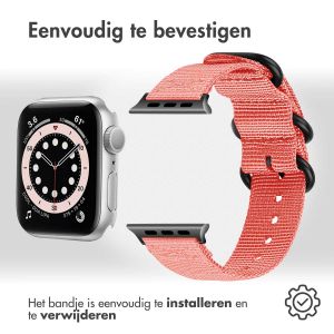 iMoshion Nylon bandje Apple Watch Series 1-9 / SE - 38/40/41mm - Roze