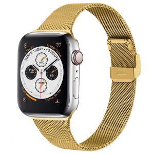 iMoshion Milanees vouwbandje Apple Watch Series 1-8 / SE - 38/40/41mm - Goud