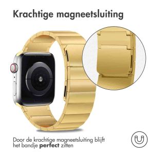 Selencia Stalen magnetisch bandje Apple Watch Series 1-9 / SE - 38/40/41mm - Goud