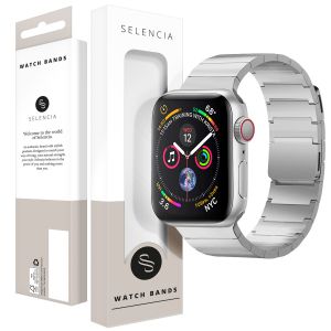 Selencia Stalen magnetisch bandje Apple Watch Series 1-9 / SE - 38/40/41mm - Zilver