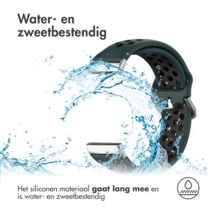 iMoshion Siliconen sport bandje Fitbit Versa 4 / 3 / Sense (2) - Groen/Zwart