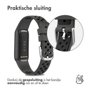 iMoshion Siliconen sport bandje Fitbit Luxe - Grijs/Zwart