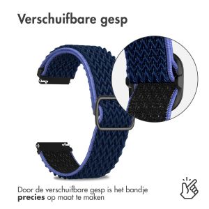 iMoshion Elastisch nylon bandje - Universeel 18 mm aansluiting - Donkerblauw