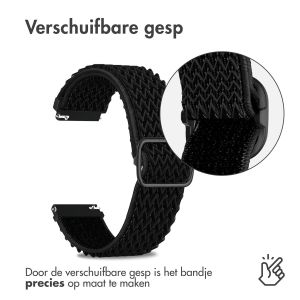 iMoshion Elastisch nylon bandje - Universeel 18 mm aansluiting - Zwart