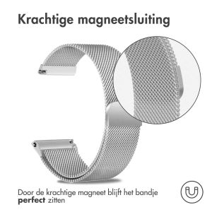 iMoshion Milanees magnetisch bandje - Universeel 18 mm aansluiting - Zilver