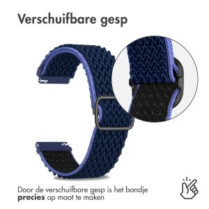 iMoshion Elastisch nylon bandje - Universeel 20 mm aansluiting - Donkerblauw