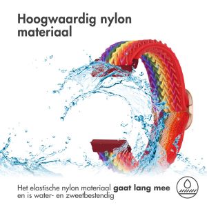 iMoshion Elastisch nylon bandje - Universeel 20 mm aansluiting - Rainbow