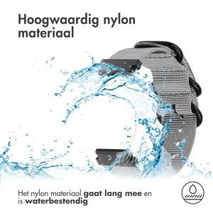iMoshion Nylon bandje - Universeel 20 mm aansluiting - Grijs