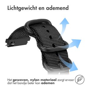 iMoshion Nylon bandje - Universeel 20 mm aansluiting - Zwart