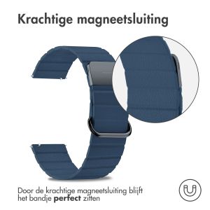 iMoshion Magnetisch lederen bandje - Universeel 20 mm aansluiting - Blauw