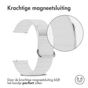 iMoshion Magnetisch lederen bandje - Universeel 20 mm aansluiting - Wit