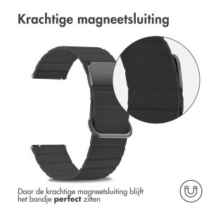 iMoshion Magnetisch lederen bandje - Universeel 20 mm aansluiting - Zwart