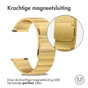 Selencia Stalen magnetisch bandje - Universeel 20 mm aansluiting - Goud