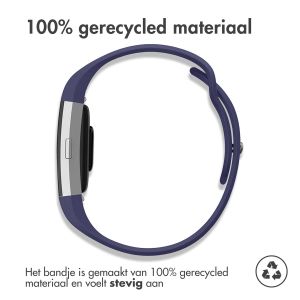 iMoshion Siliconen sport bandje Fitbit Charge 2 - Blauw / Wit