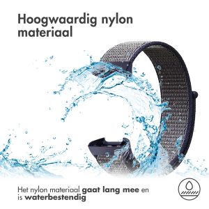 iMoshion Nylon bandje Fitbit Charge 3 / 4 - Donkerblauw