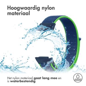 iMoshion Nylon bandje Fitbit Charge 5 / Charge 6 - Maat S - Blauw / Groen