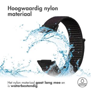 iMoshion Nylon bandje Fitbit Charge 5 / Charge 6 - Maat S - Zwart