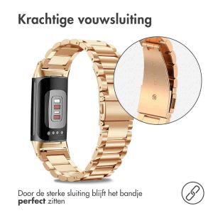 iMoshion Stalen bandje Fitbit Charge 5 / Charge 6 - Rose Goud