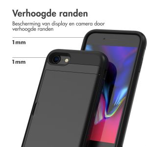 iMoshion Backcover met pasjeshouder iPhone SE (2022 / 2020) / 8 / 7 - Zwart