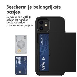 iMoshion Backcover met pasjeshouder iPhone 12 Mini - Zwart