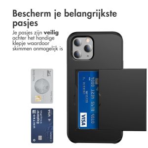 iMoshion Backcover met pasjeshouder iPhone 12 (Pro) - Zwart