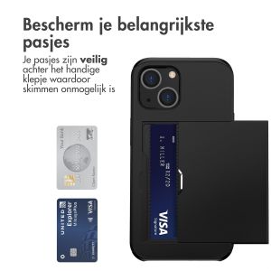 iMoshion Backcover met pasjeshouder iPhone 13 Mini - Zwart