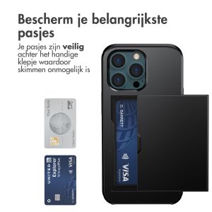 iMoshion Backcover met pasjeshouder iPhone 13 Pro - Zwart