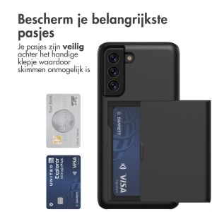 iMoshion Backcover met pasjeshouder Samsung Galaxy S21 FE - Zwart