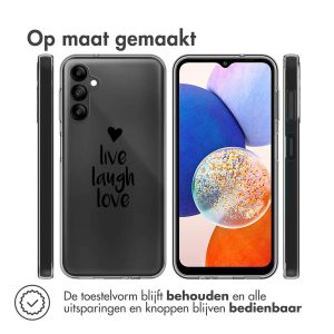 iMoshion Design hoesje Samsung Galaxy A14 (5G/4G) - Live Laugh Love - Zwart