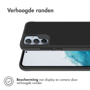 iMoshion Rugged Hybrid Carbon Case Samsung Galaxy A54 (5G) - Zwart