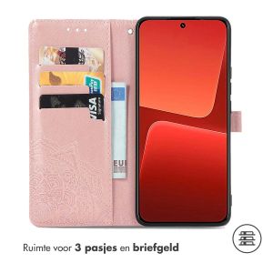 iMoshion Mandala Bookcase Xiaomi 13 - Rosé Goud