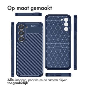 iMoshion Carbon Softcase Backcover Samsung Galaxy S23 - Blauw