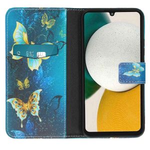 iMoshion Design Softcase Bookcase Samsung Galaxy A34 (5G) - Blue Butterfly