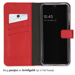 Selencia Echt Lederen Bookcase Samsung Galaxy A14 (5G) - Rood
