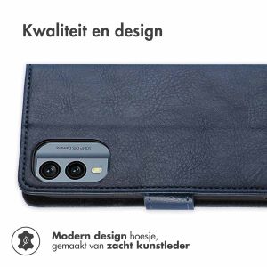 iMoshion Luxe Bookcase Nokia X30 - Donkerblauw