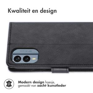 iMoshion Luxe Bookcase Nokia X30 - Zwart